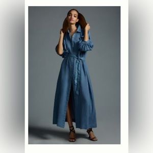 Anthropologie Maeve linen shirt dress